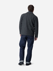 Work Blazer Grey Melton Wool 3sixteen