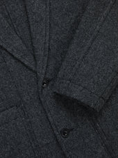 Work Blazer Grey Melton Wool 3sixteen