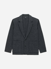 Work Blazer Grey Melton Wool 3sixteen