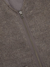 Zip Vest Tobacco Wool Cashmere 3sixteen