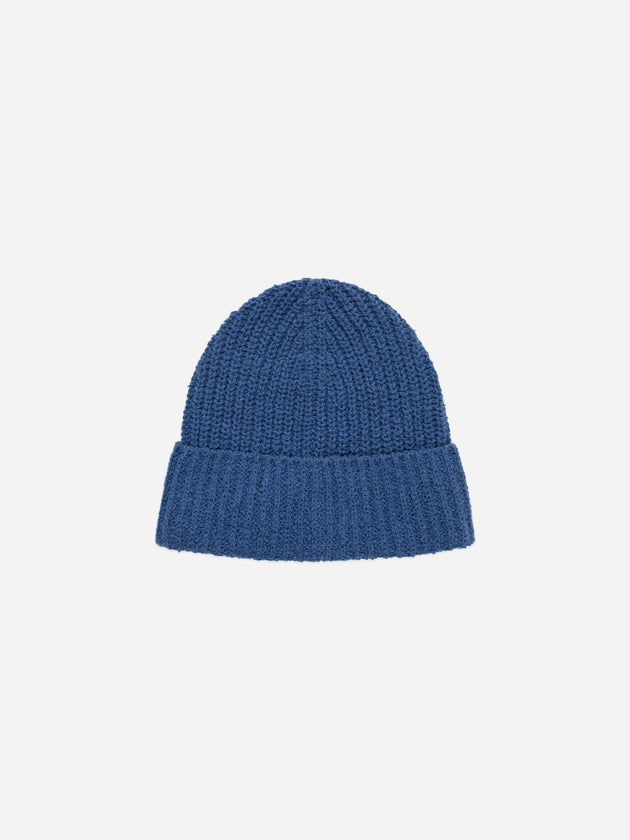 Cotton Watch Cap - Lapis Boucle | 3sixteen