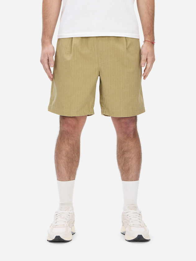 Drawstring Short - Sand HBT | 3sixteen