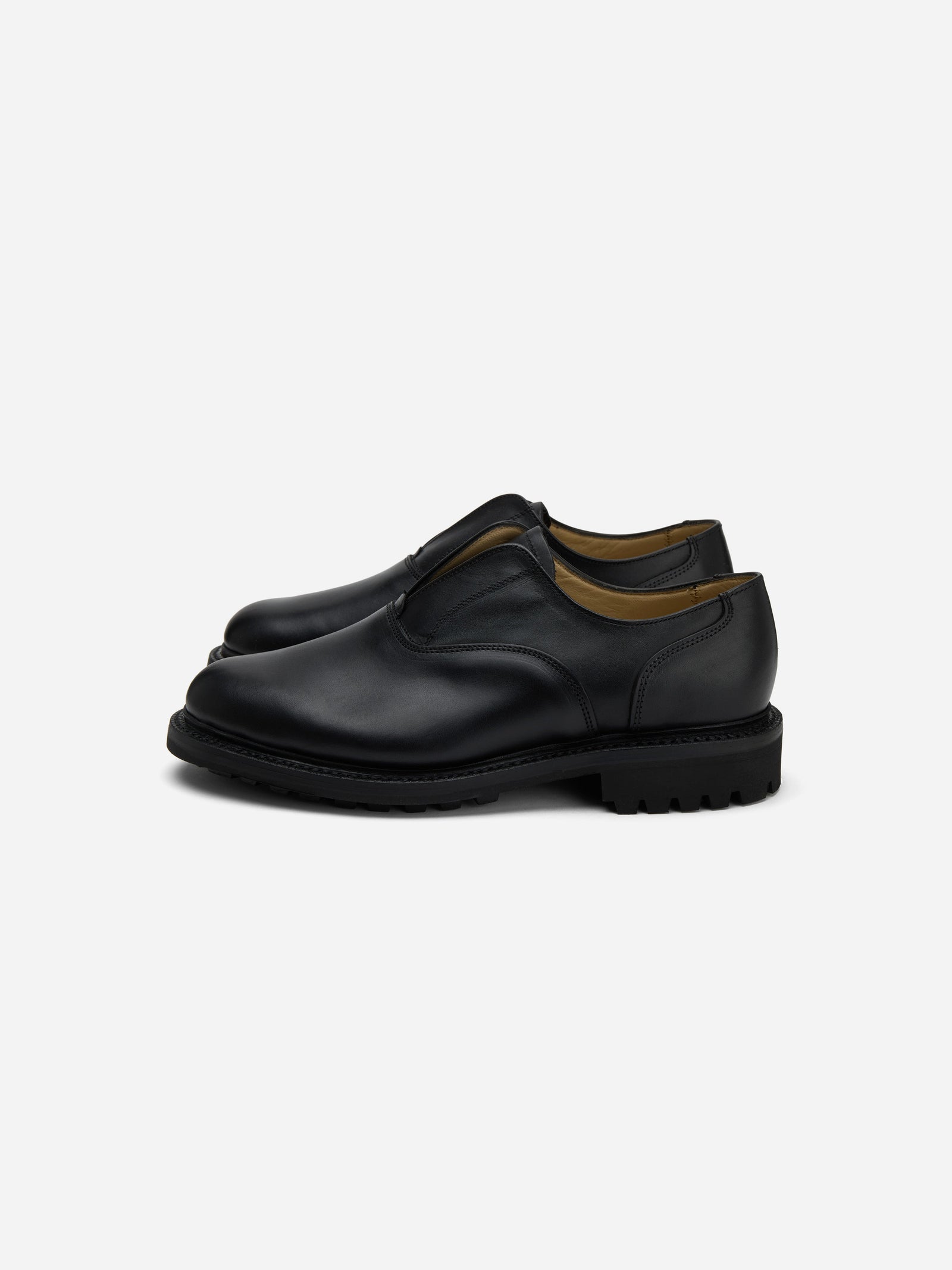 Laceless Oxford Waxy Leather