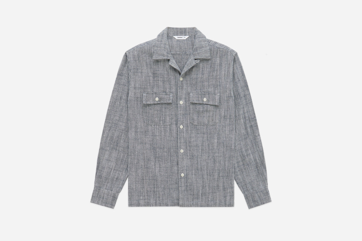 Camp Shirt Cotton Linen Hbt 3sixteen