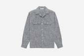Camp Shirt ~ Black Cotton/Linen HBT