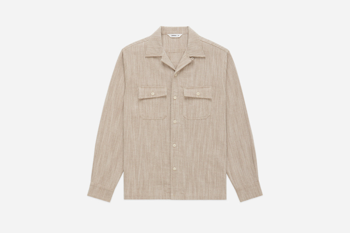 Camp Shirt Cotton Linen Hbt 3sixteen
