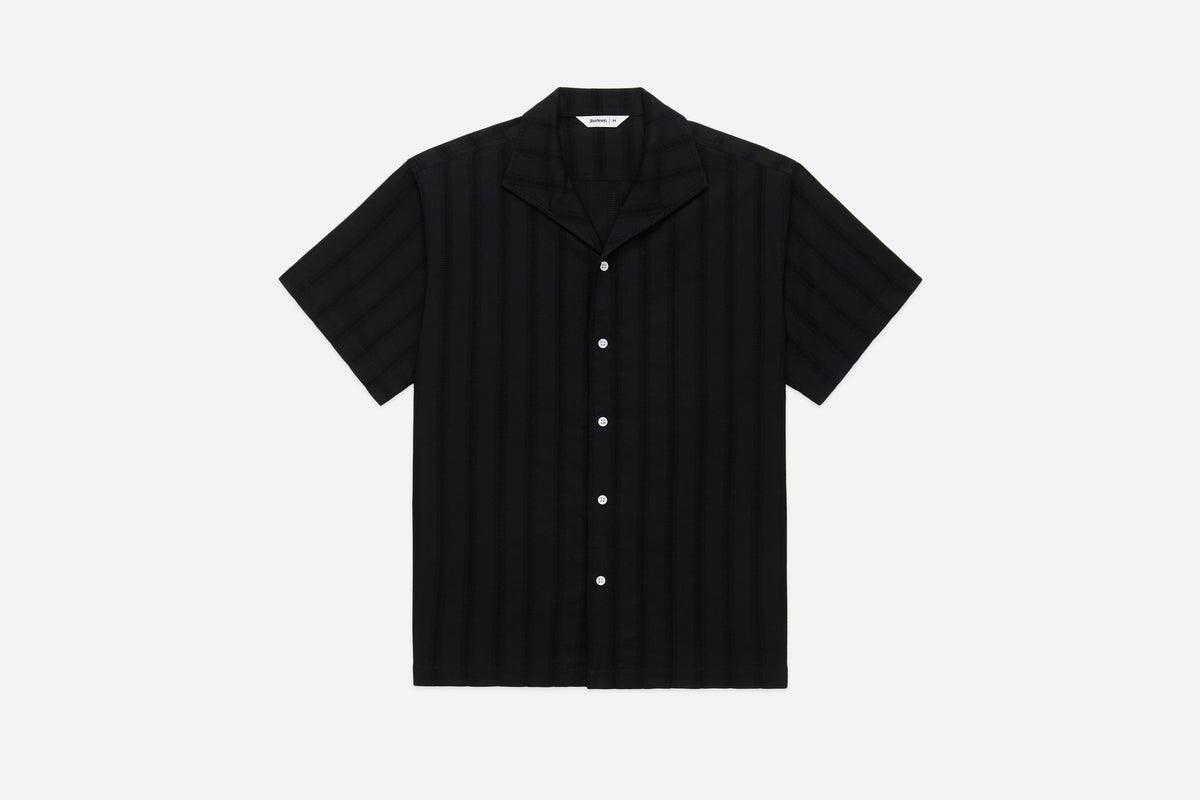 Leisure Shirt - Black Lace Weave | 3sixteen