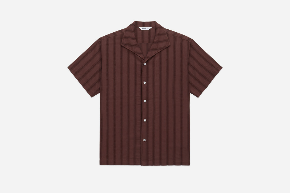 Leisure Shirt - Brick Lace Weave | 3sixteen