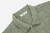 Short Sleeve Loop Shirt Grass Linen Cotton 3sixteen