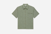 Short Sleeve Loop Shirt Grass Linen Cotton 3sixteen
