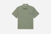 Short Sleeve Loop Shirt Grass Linen Cotton 3sixteen
