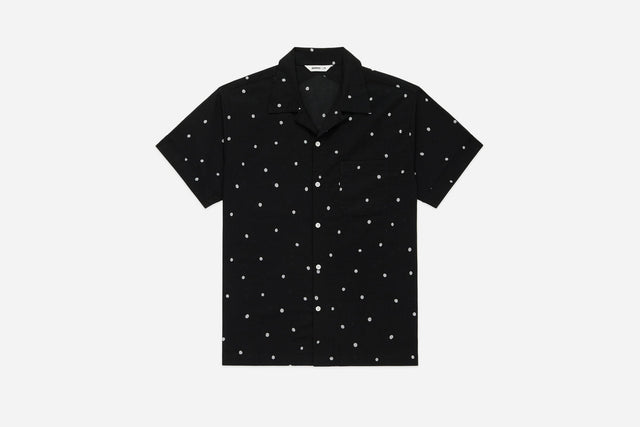 Vacation Shirt - Black Polka Dot | 3sixteen