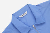 Short Sleeve Zip Shirt Powder Blue Nylon 3sixteen