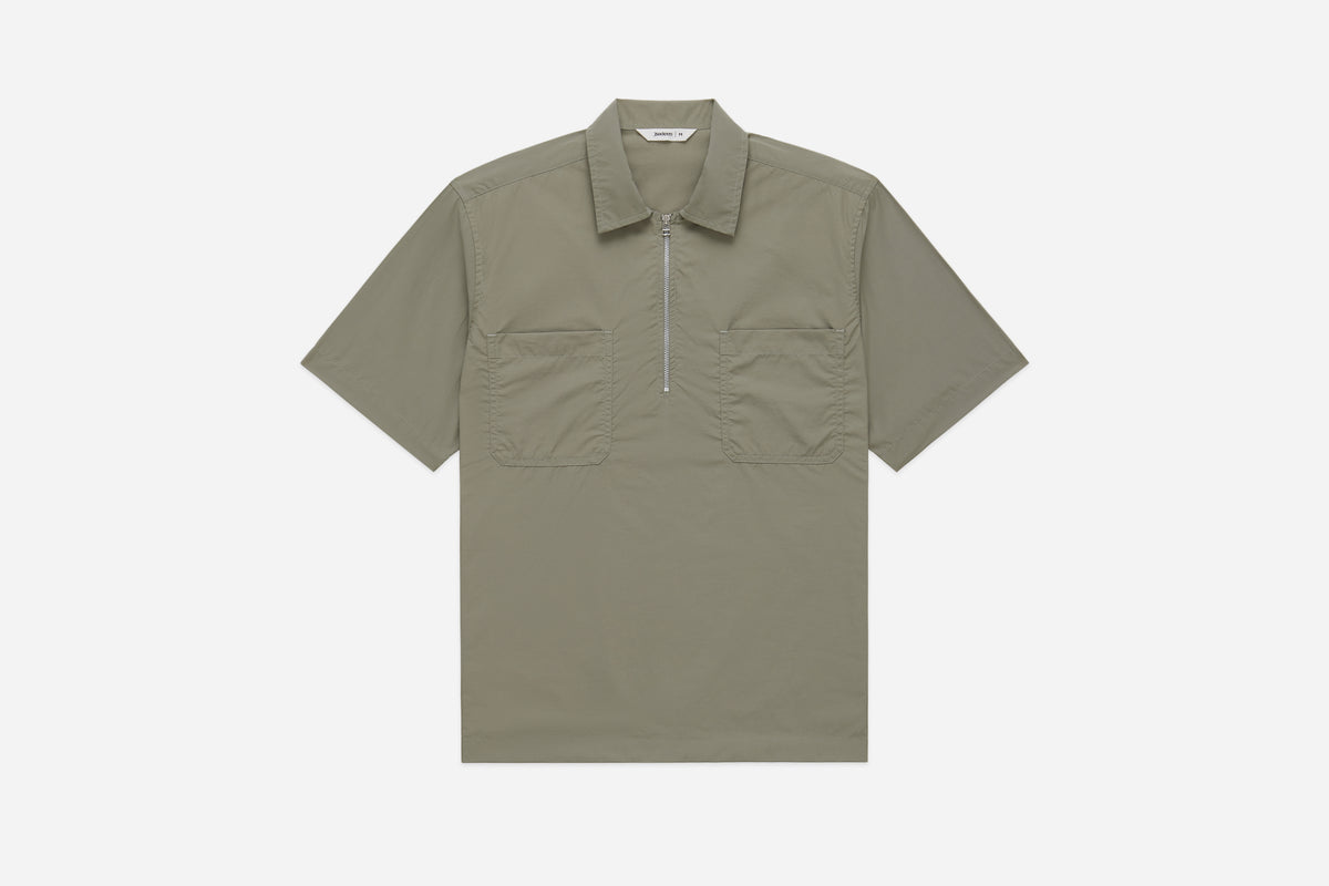 Short Sleeve Zip Shirt Nylon 3sixteen
