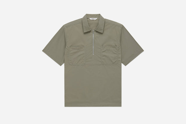 Short Sleeve Zip Shirt Nylon 3sixteen