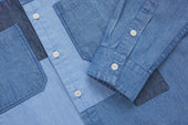 Utility Shirt Patchwork Chambray 3sixteen