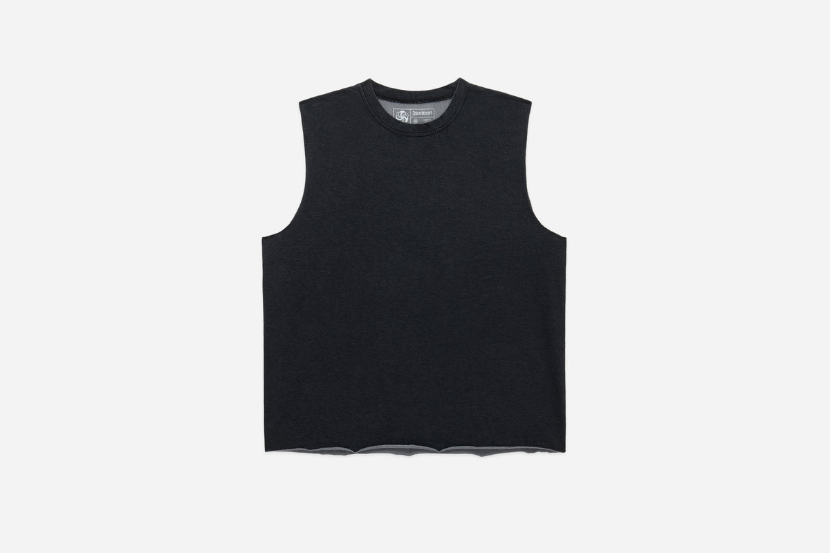 Training Cutoff Tee - Stonewash Black | 3sixteen
