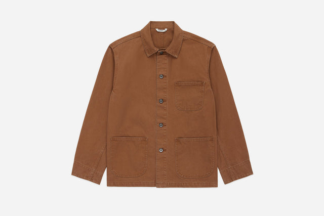 Chore Jacket - Rust Stonewash Canvas | 3sixteen