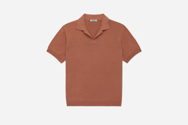 Knit Polo ~ Clay Pima Cotton
