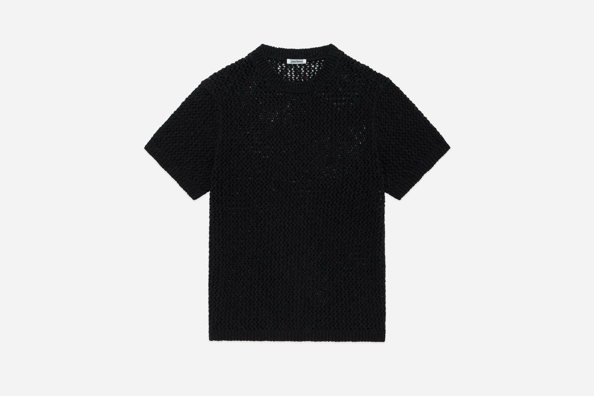 Knit T Shirt Flamme Mesh 3sixteen