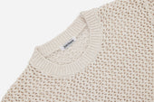 Knit T-Shirt ~ Ecru Flamme Mesh