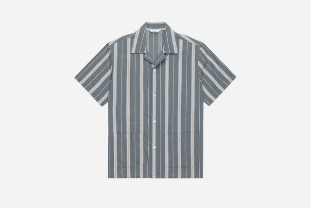 Cabana Shirt Ticking Stripe 3sixteen