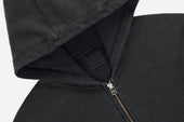 Garment Dyed French Terry Zip Hoody Smoke 3sixteen