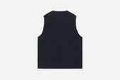 Reversible Work Vest Canvas Ecru Wool Sherpa 3sixteen