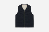 Reversible Work Vest Canvas Ecru Wool Sherpa 3sixteen