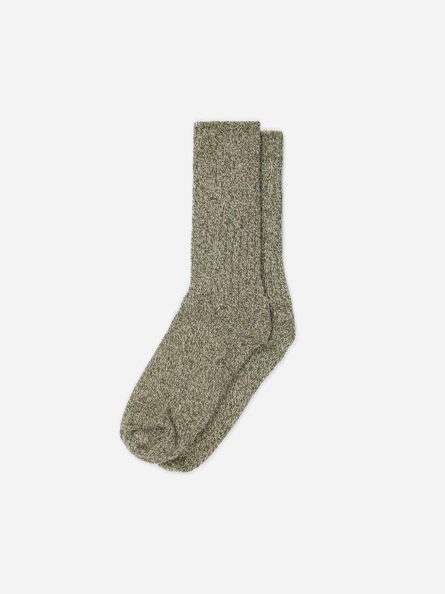 Boot Sock - Marled Olive | 3sixteen