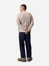V Neck Cardigan Khaki Boucle Alpaca 3sixteen