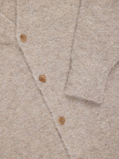 V Neck Cardigan Boucle Alpaca