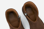 Square Toe Side Zip Boot Mushroom Suede 3sixteen
