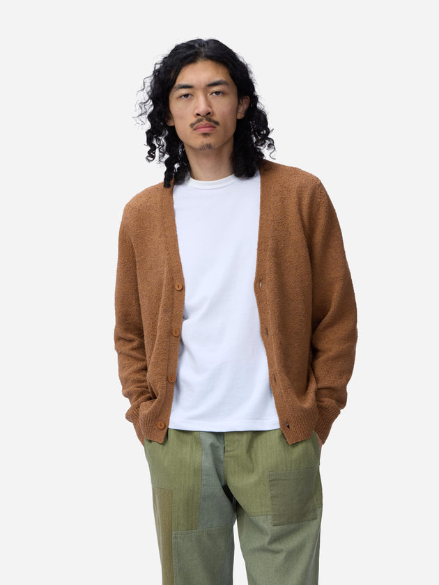 Classic Cardigan - Ochre Boucle | 3sixteen