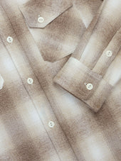 Crosscut Flannel Sand Ombre Plaid 3sixteen
