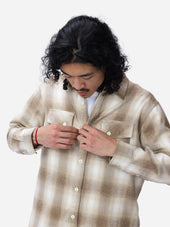 Crosscut Flannel Sand Ombre Plaid 3sixteen