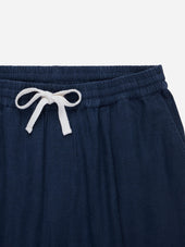 Drawstring Short Navy Linen 3sixteen