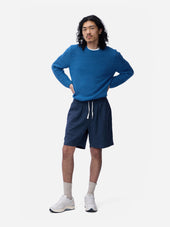 Drawstring Short ~ Navy Linen