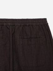 Drawstring Short ~ Chocolate Linen