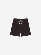 Drawstring Short Chocolate Linen 3sixteen