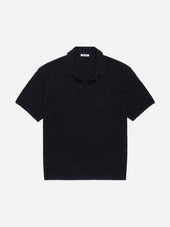 Knit Polo ~ Vintage Black Boxweave