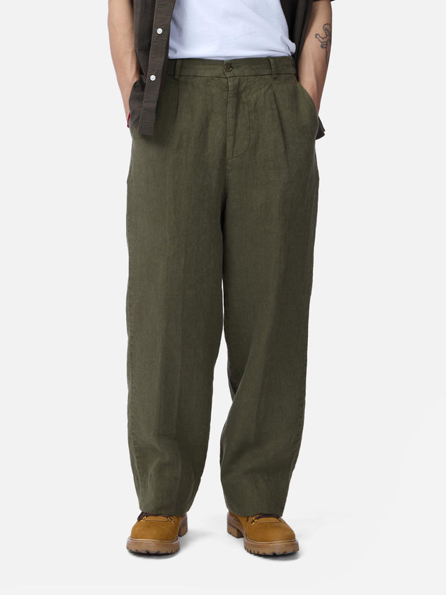 Pleated Trouser Linen 3sixteen