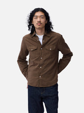 Snap Western Shirt Mocha Garment Dye 3sixteen