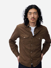 Snap Western Shirt Mocha Garment Dye