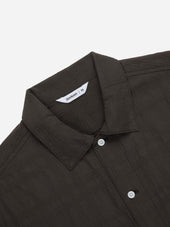 Short Sleeve Work Shirt Ink Grid Dobby 3sixteen