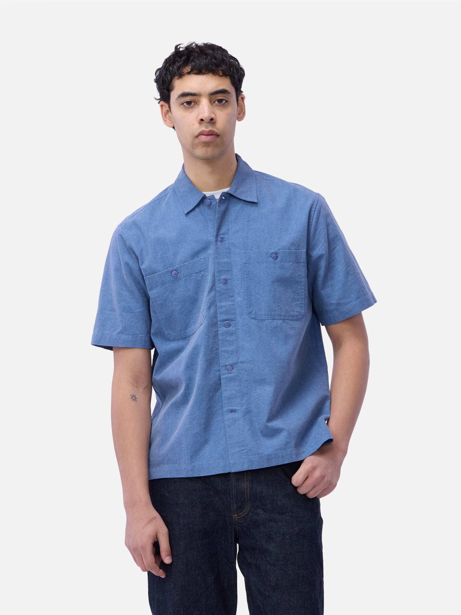 Short Sleeve Workshirt Pigment Dye