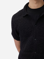 Short Sleeve Knit Shirt De Stijl 3sixteen