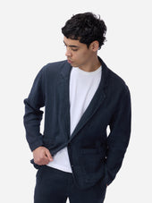 Work Blazer Midnight Linen 3sixteen