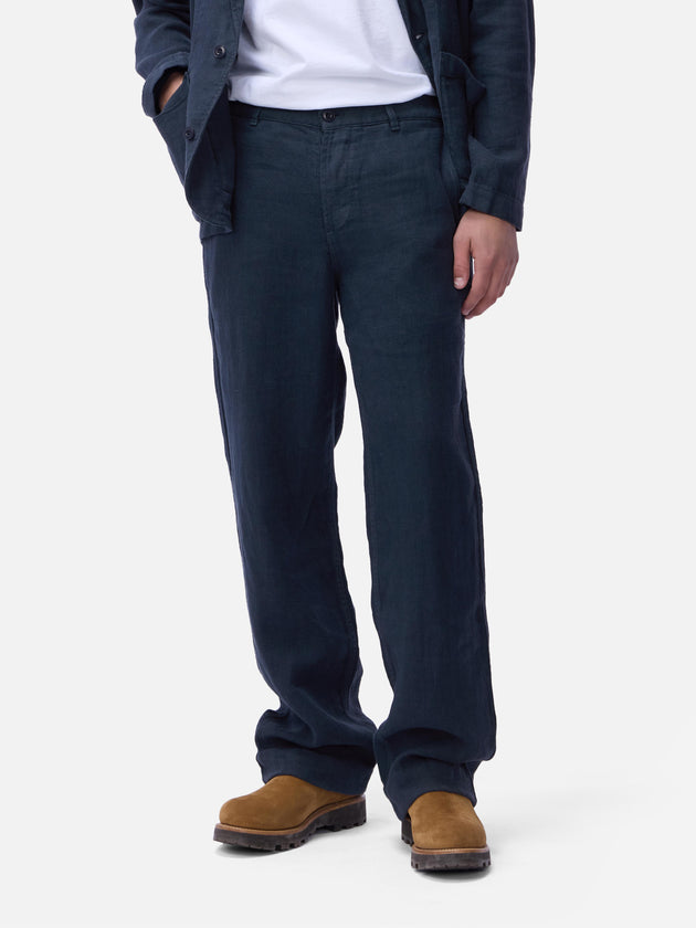 Work Pant Midnight Linen 3sixteen