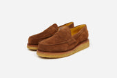 Crepe Wedge Loafer Snuff Suede